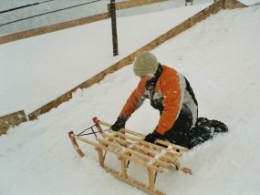 Die Klasse 5a am Fachtag 2003 im Wintersportgebiet