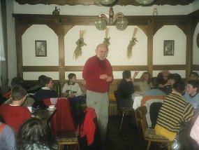 Die Klasse 5a am Fachtag 2003 im Wintersportgebiet