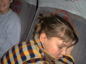 Die Klasse 5a am Fachtag 2003 im Wintersportgebiet