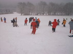 Die Klasse 5a am Fachtag 2003 im Wintersportgebiet